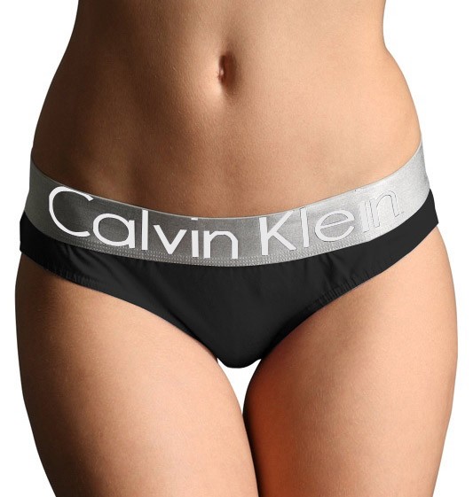 Slip Calvin Klein Mujer Steel Blateado Negro